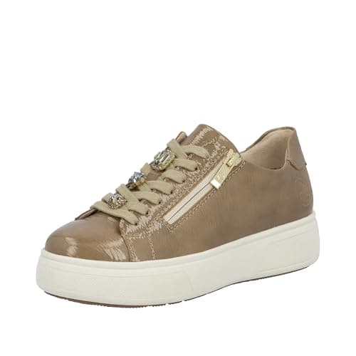 Image of Rieker Women's M7702 Low Trainers, Beige, 7.5 UK