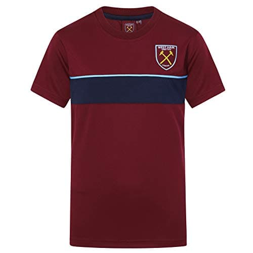 Image of West Ham United FC Official Gift Boys Poly T-Shirt Claret 12-13 Years XLB