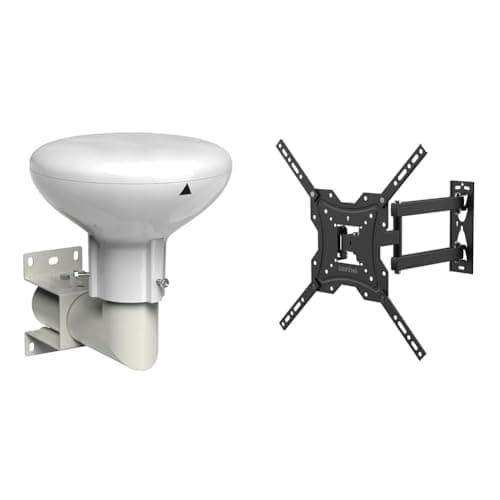 Image of SLx 27895K4 Outdoor Aerial, Digidome For TV Digital Freeview HD 360° Omni Directional Amplified & GRIFEMA GB1004 Swivel TV Wall Bracket, for 26-55 inch Screens, for Flat & Curved TV up to 30KG