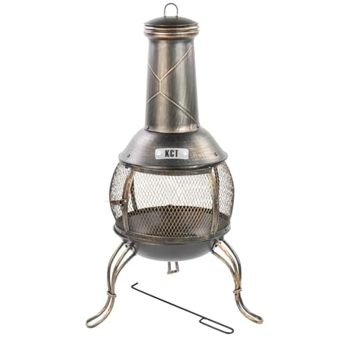 Image of KCT Classical Chiminea Outdoor Garden Patio Heater Log Burner for BBQs Camping