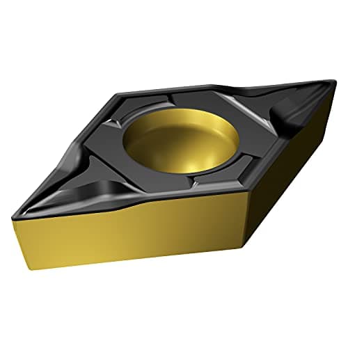 Image of Sandvik Coromant DCMT 2(1.5)1-PF 4415, 1/4" IC, 0.016" Corner Radius, Diamond 55°, 2 Cutting Edges, Grade 4415, APPL: Steel, Cast Iron, CoroTurn® 107 Insert for Turning (Pack of 10)