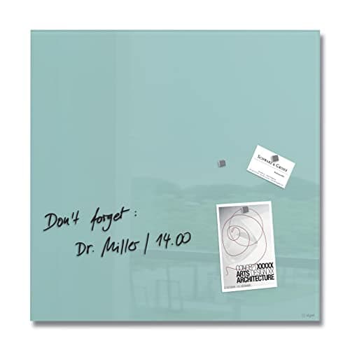 Image of SIGEL GL143 Artverum Magnetic Glass Board, aquamarine, 48 x 48 cm, safety Glass