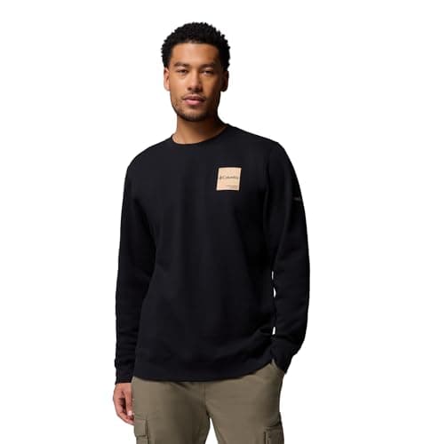 Image of Columbia Men's Trek Crew, Crew Sweatshirt, Black/Boxy Brand, Large