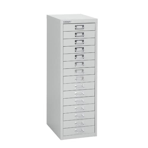 Image of Bisley 15 Multidrawer Cabinet 279x380x860mm Silver BY58420