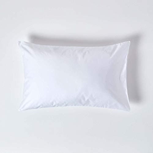 Image of HOMESCAPES 1000 Thread Count Egyptian Cotton White Standard Size Pillowcase Luxury Housewife Pillow Case