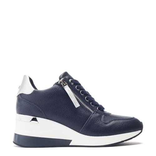 Image of Moda in Pelle Women's Caspia Navy Wedge Heeled Chunky Trainers 6