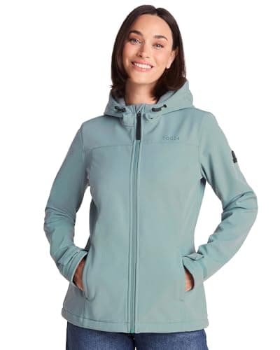 Image of TOG24 Keld Lightweight Womens Softshell Jacket, Windproof, Showerproof Zip Up Outdoor Jacket with Hood