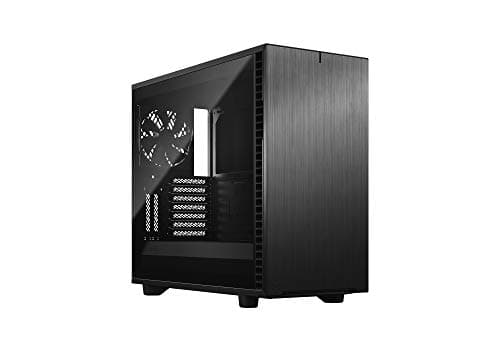 Image of Fractal Design Define 7 Black Brushed Aluminum/Steel E-ATX Silent Modular Dark Tinted Tempered Glass Window Mid Tower Computer Case