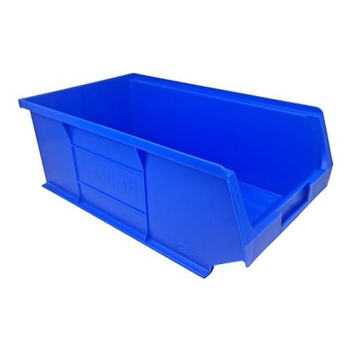 Image of Blue Storage Lin Bins | Tool Organiser Bin | Stackable Boxes for Garage | Wall Hanging Box | DIY Storage | Plastic Drawers (Large-350x205x132mm) (10 Bins)