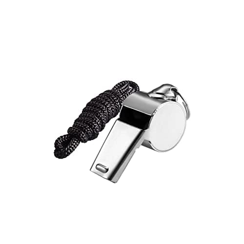 Image of Jaimela Whistle Stainless Steel Sports Whistles with Lanyard, Great for Coaches, Referees