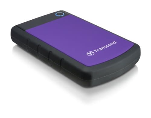 Image of Transcend StoreJet 25H3 4TB Rugged Portable Hard Drive, Shock Resistant USB 3.1 Gen 1, Purple -TS4TSJ25H3P
