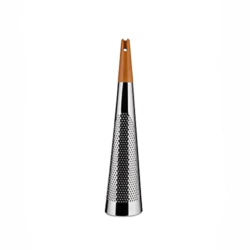 Image of Alessi RS08 Todo - Giant Cheese and Nutmeg Grater in Steel and Wood, Mirror Polished