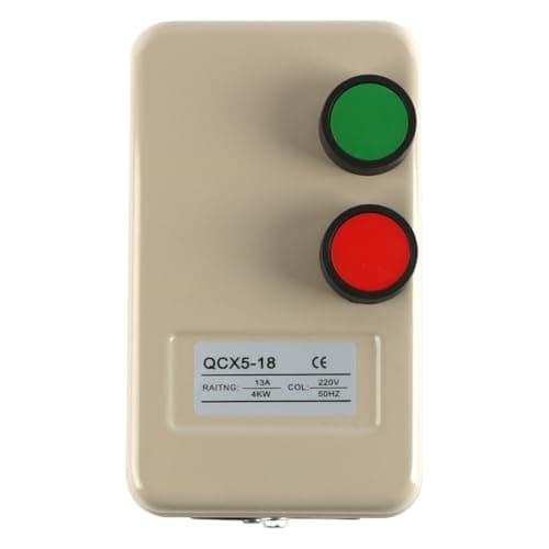 Image of Ieron Magnetic Starter Magnetic Motor Starter Motor Protector 220/240v 4kw Single Phase Motor Front Button Type Suitable For Air Compressor With Rocker Switch Type