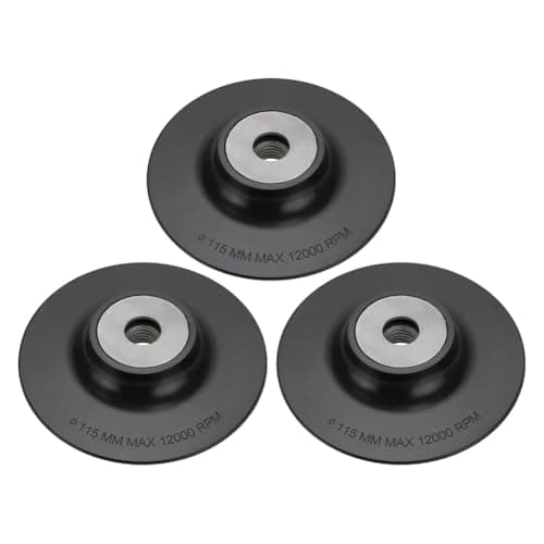 Image of Ohulelks 3pcs Plastic Angle Grinder Backing Pad Compatible with M14 Internal Thread Disc Sander Angle Grinder 115mm Diameter