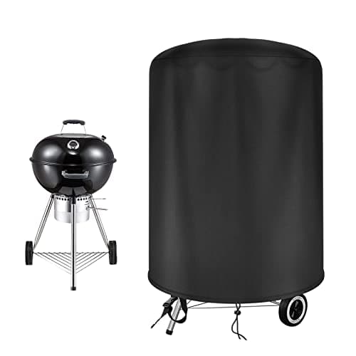 Image of Raweao Small BBQ Cover for Weber 47cm Barbecue Covers for Weber Outback BBQ Cover, 500D Oxford Waterproof Heavy Duty bbq Covers for char broil(Φ58x68cm)