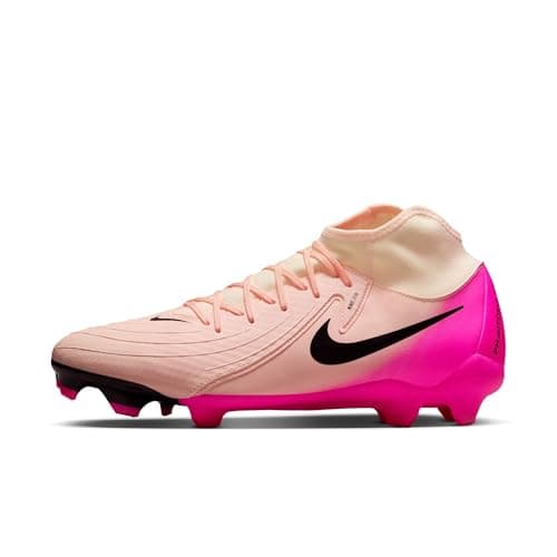 Image of Nike Men's Phantom Luna II Academy FG/MG Football Shoe, Crimson Tint/Black/Pink Blast, 9
