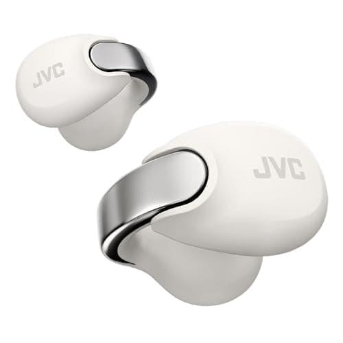 Image of JVC NEARPHONES HA-NP1T-W True Wireless Earphones in Jewellery Design, Comfortable Fit, Quick Charge Function, Multipoint Connection, Bluetooth 5.3, 24 Hours Battery Life, App - (Cream White)