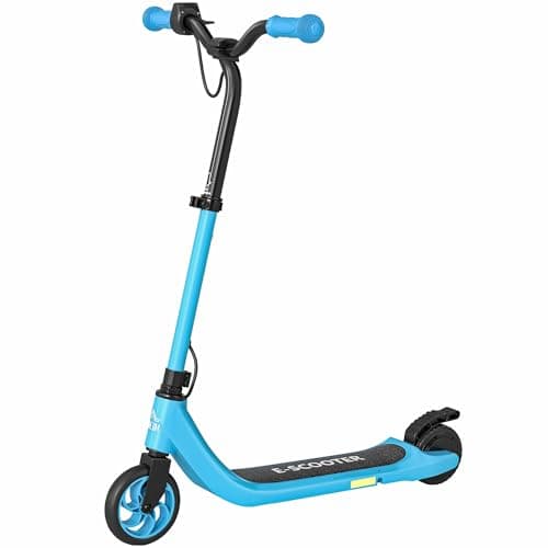 Image of HOMCOM Electric Scooter for Kids, Scooter for Age 6+, Up to 8 KM/H, Maximum Range 6 KM, 6kg Lightweight, Adjustable Height, Rear Brake, Blue