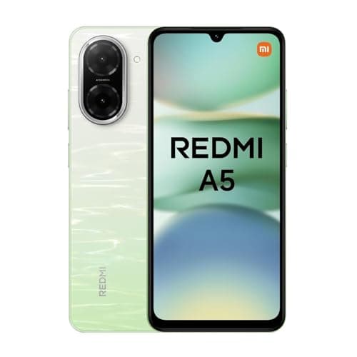 Image of XIAOMI Redmi A5 Smartphone, 4+128GB, Green, Super clear 32MP AI camera, 5200mAh battery, Powerful octa-core processor, Immersive 6.88" 120Hz display (No power adapter included)