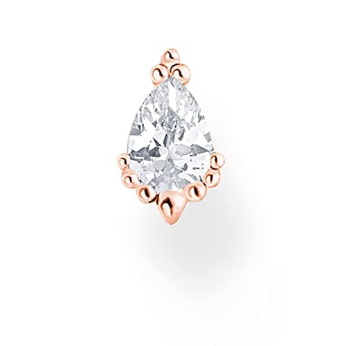 Image of THOMAS SABO Women Single ear stud ice crystal rose gold 925 Sterling Silver, 18K Rose Gold Plating H2259-416-14
