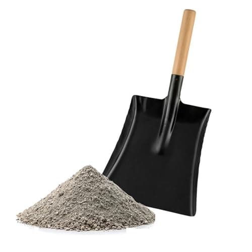 Image of Metal coal shovel 9 inch - small wooden handle metal ash shovel - for fireplace garden indoor and outdoor use - rust resistant carbon steel hand shovel.