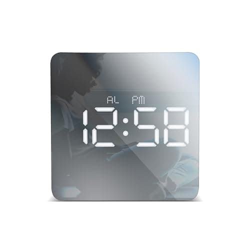 Image of Acctim Lexington Digital Alarm Clock Crescendo Alarm Temperature Display LED Display Rose Gold