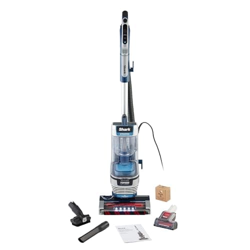 Image of Shark Stratos XL 2.6 Litre Corded Upright Vacuum Cleaner with Anti Hair Wrap Plus & Anti Odour, Pet, Crevice and Multi-Surface Tools, Transforms to Portable Vacuum, 800W 2.6 ltrs, Navy Blue AZ3000UKT