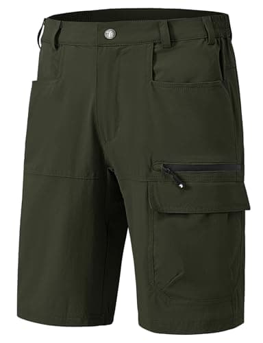 Image of Rdruko Mens Cargo Shorts Lightweight Water-Resistant Summer Quick Dry Outdoor Casual Work Hiking Shorts with 5 Pockets(Army Green 36)