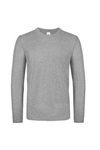 Image of B&C E150 Men's Long Sleeve T-Shirt - Sport Grey - S