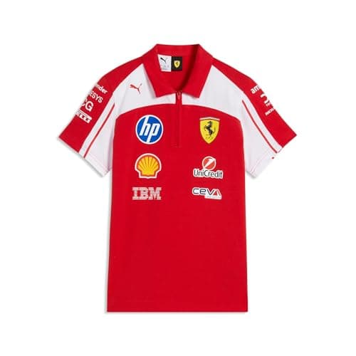 Image of PUMA Scuderia Ferrari F1 2026 Kids' Team Polo - Red - Size: 152
