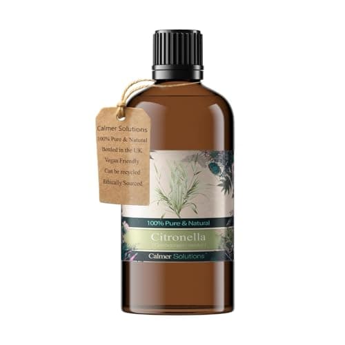 Image of Calmer Solutions | Citronella - 100ml | Headache, colds, Insect Repellent | Pure 100% UK Sourced Natural Essential Oils | Professional or Home use | Diffusers, Humidifiers, Candles & More