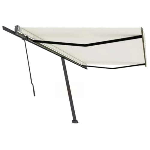 Image of LLEZKBR Freestanding Manual Retractable Awning 500x300 cm Cream
