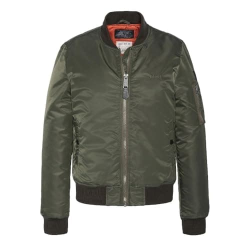 Image of Women's Khaki Bomber Jacket Schott Woman JET17W, khaki, L