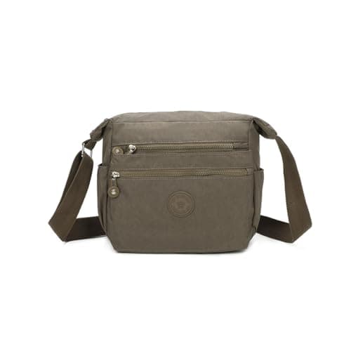 Image of YDezire Nylon Crossbody Bag for Woman with Adjustable Shoulder Strap, Lightweight Handbag Multi-pocket Casual Day Bag, Shoulder Bag, Travel HandBag (Brown Sand)