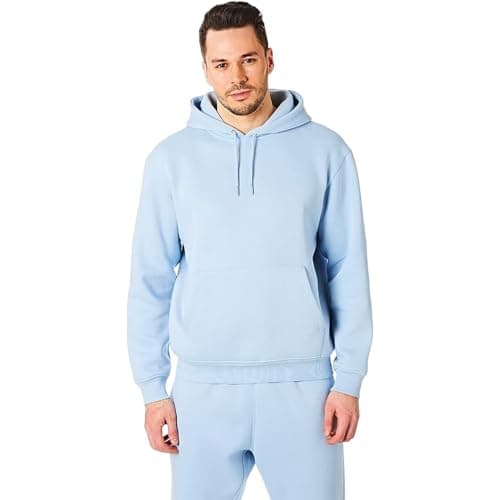 Image of RIPT RCSWT763 Men's Hooded Soft Touch Loungewear Hoodie Sweatshirt Top, Cashmere Blue , L
