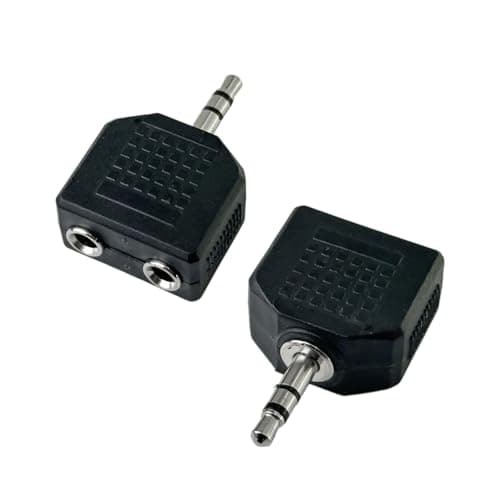Image of SPTSSWET 3.5mm Stereo Jack to 2 Port 3.5mm Sockets Splitter 1 Male to 2 Female Audio Jacks for Media Players and Audio Devices
