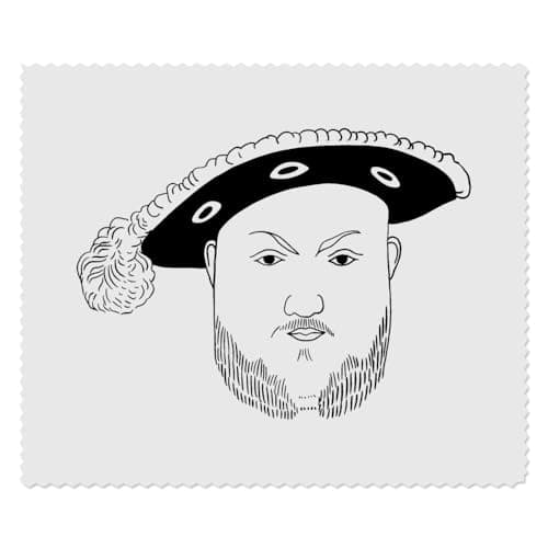 Image of Azeeda 2 x 'Henry 8th Head' Microfibre Lens/Glasses Cleaning Cloths (LC00008040)