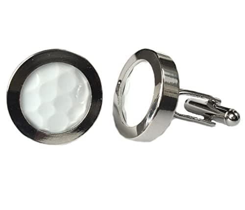 Image of Golf Ball Cufflinks Made from a Real Golf Ball *