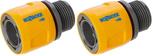 Image of HOZELOCK - Flat and Spiral Pipe Adapter : Transform a Piece of Pipe into a Female Fitting [2170P9000] (Pack of 2)