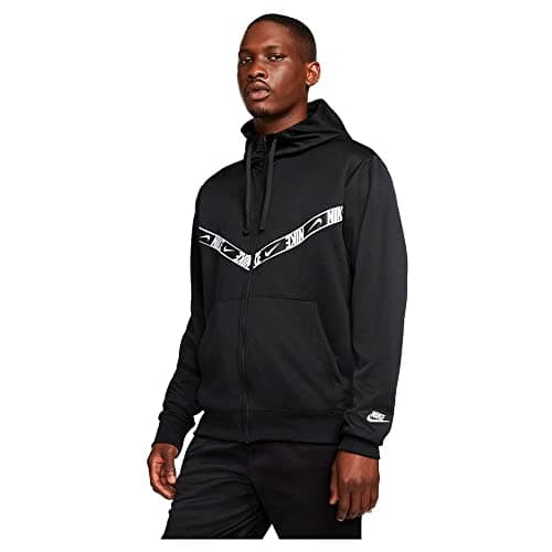 Image of Nike DM4672 M NSW REPEAT PK FZ HOODIE Sweatshirt mens black/black/white S