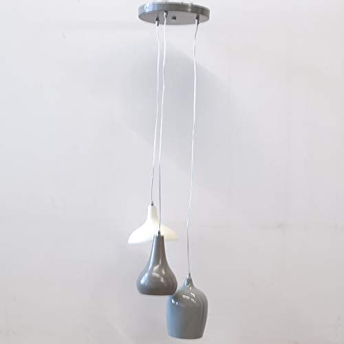 Image of LITECRAFT Ceiling Pendant Cluster Industrial 3 Light - Multi-Coloured Clearance