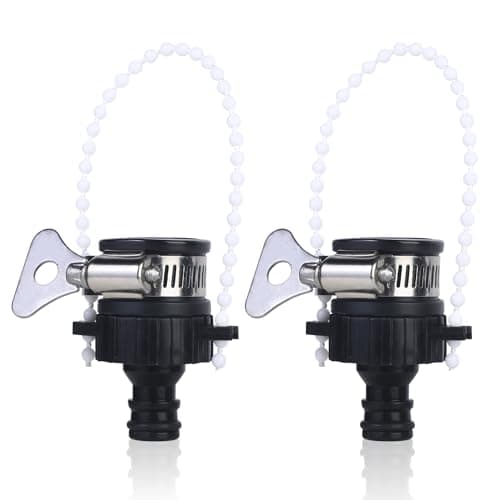 Image of lvzhen 2Pcs Hose Tap Connector | Round Diameter 15mm and 20mm Kitchen Tap Hose Connector | Adjustable Stainless Steel Collar Garden Tap Connector for Hose Pipe
