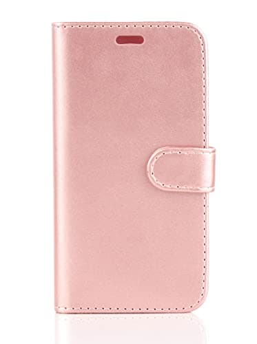 Image of CASEGUARD Phone Case For Nokia G22 Case, Cover, Flip, Wallet, Folio, Leather/Gel with Audio Cutout, Access to Ports, Card and Money Slots, Photo ID Section and Kickstand - RoseGold