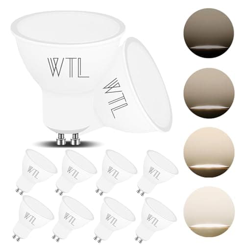 Image of WTL GU10 LED Lamps 7W 4000K Dimmable 600LM LED Bulb Spotlight Natural White 120° Beam Angle Reflector Lamp gu10 led Bulb dimmable 4000k,10 Piece