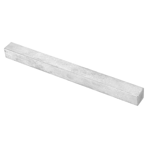 Image of sourcing map Square Steel Key Stock 1" x 1" x 12" Cold-Drawn 45# Steel Bars Precision Key Stock for Gearbox Coupling, Silver Tone