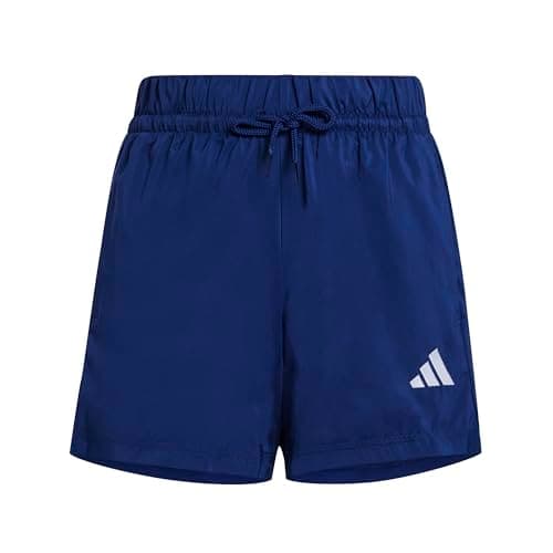 Image of adidas Unisex Kids Essentials Climacool Shorts, Dark Blue/White, 11-12 Years