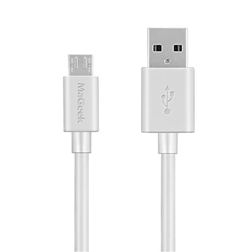 Image of MaGeek® 10ft / 3.0m Premium Extra Long Micro USB to USB Cable High Speed USB 2.0 A Male to Micro B for Samsung, HTC, Sony, Motorola, LG, Google, Nokia and More (White)