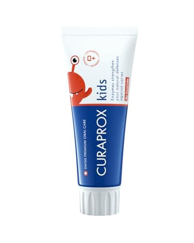 Image of Curaprox Kids Toothpaste – Fluoride-Free for Toddlers | Strawberry Flavour | Gentle Protection from First Tooth | 60ml | Made in Switzerland