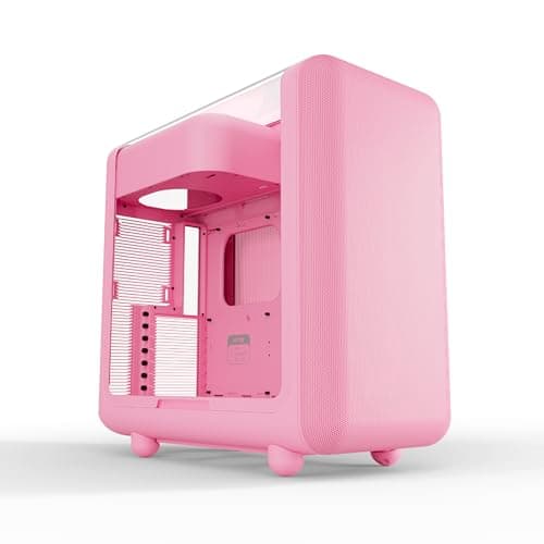 Image of Hyte X50 Modern Performance ATX Mid-Tower PC Gaming Case - Strawberry Milk (Pink)
