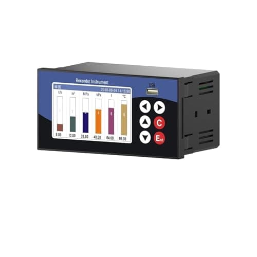 Image of BFSYDLUJ 1-6 Channel Data Logger Chart Recorder PT100 0-5V 0-10V 4-20mA Analog Signal Temperature Pressure Current Voltage Logger(1 Channel 24VDC)